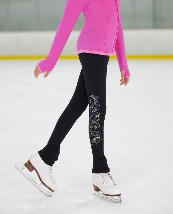 Figure Skating Pants Mondor, Black Polartec Fleece, 24450 Side Sequins –  Boutique Step Up