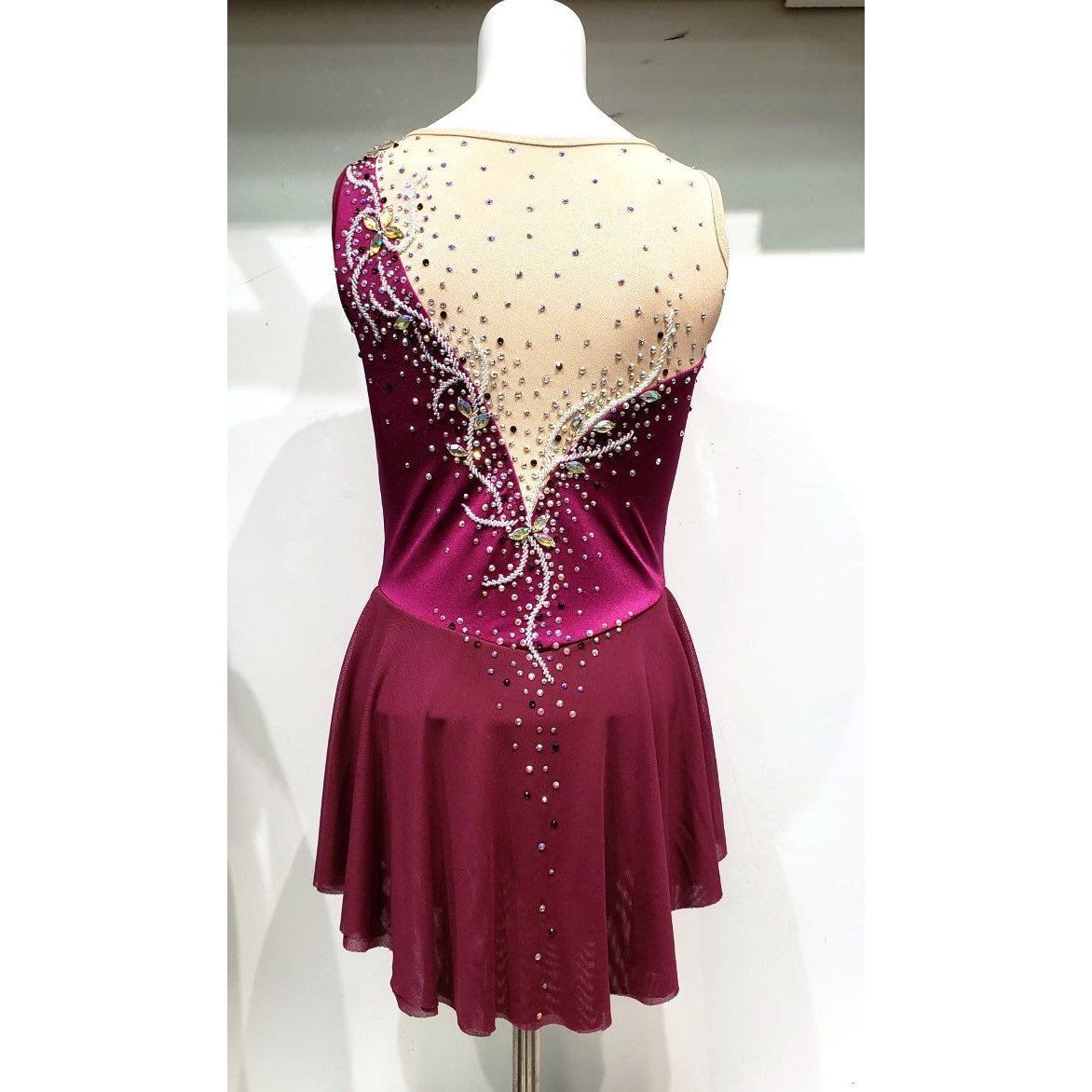 Competition Figure Skating Dress Burgundy or Any other Colors 12 14