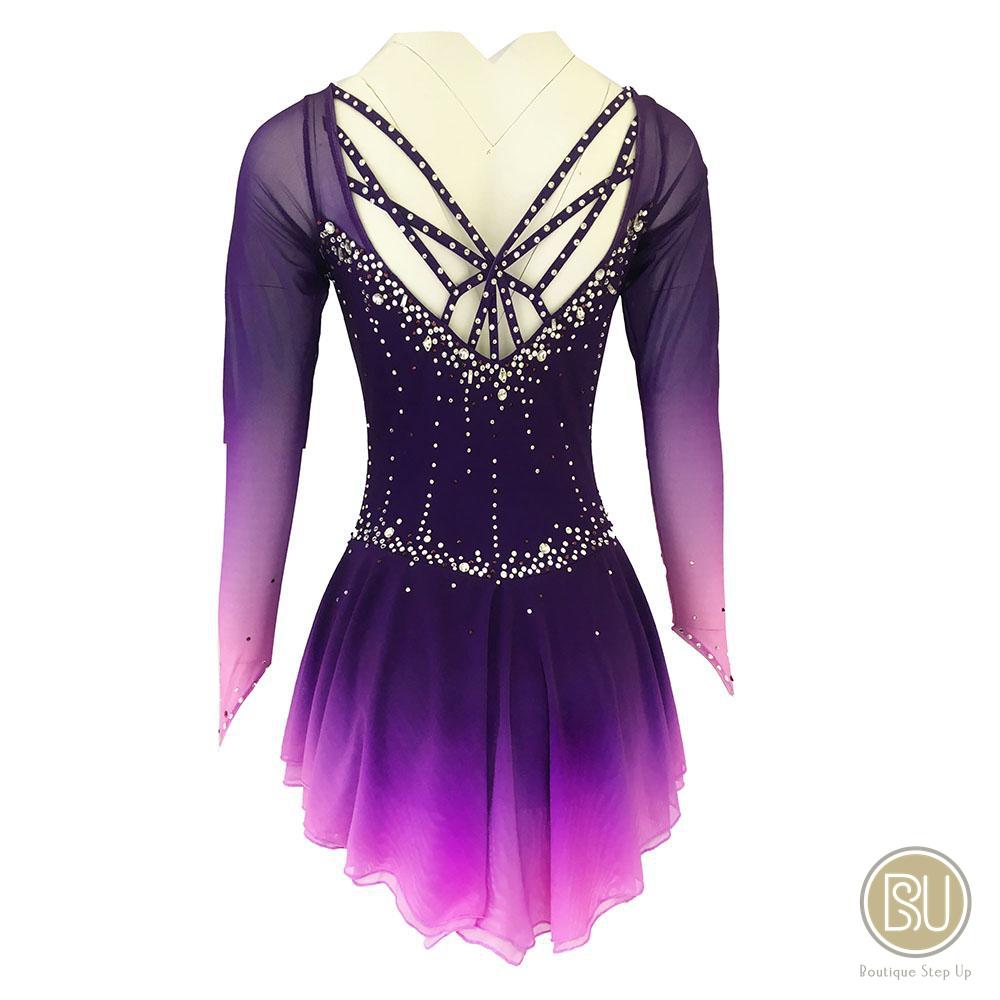  IceDress Figure Skating Outfit - Bows (Purple and Mint