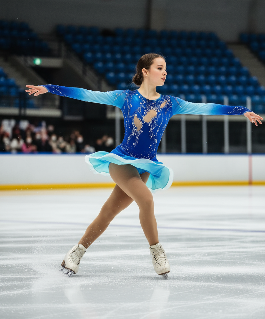blue ombre figure skating dress Competition Skating Dress Blue Ombre BSU120824  Boutique Step Up