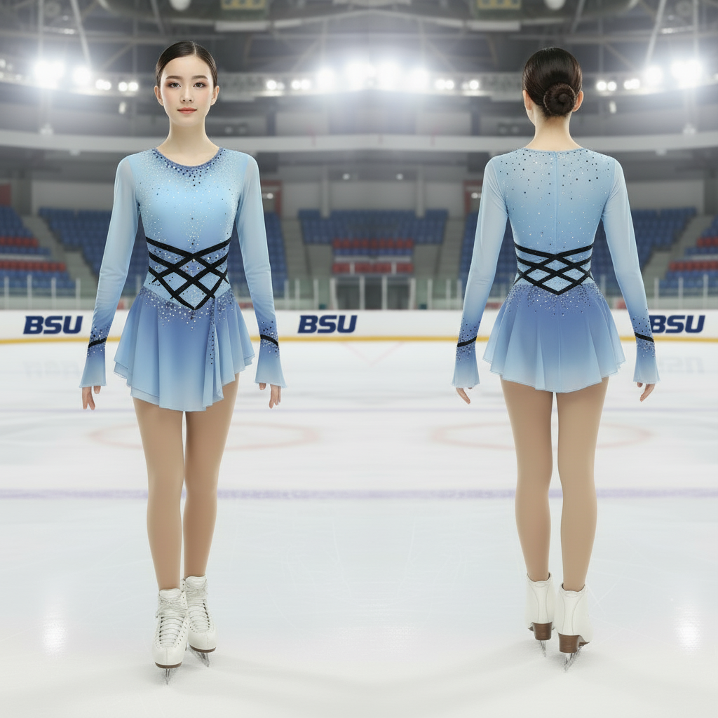 Competition Skating Dress Red to Black or Blue Ombre BSU190824 – Boutique  Step Up