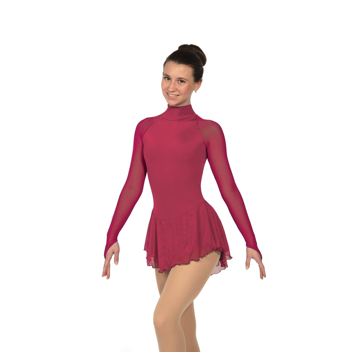 F22009P Competition Figure Skating Classic High Neck Dress PLAIN ...