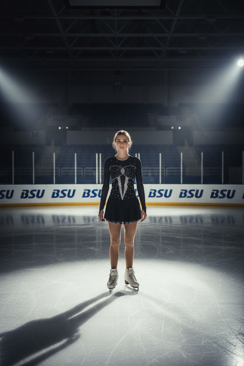 Figure Skating Dress Black Long Sleeves BSU120526  Boutique Step Up