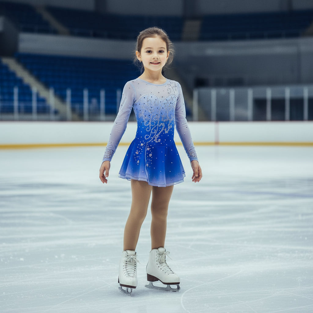 Lilac Ombre Competition Skating Dress Crystal Design BSU12062.L STOCK –  Boutique Step Up