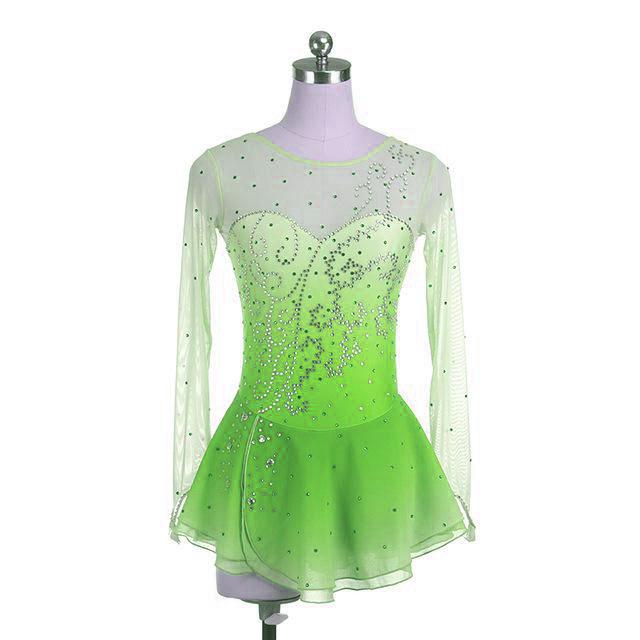 slim fit dress slacks Lime Green Ombre Competition Skating Dress Crystal Design BSU12062.LG STOCK