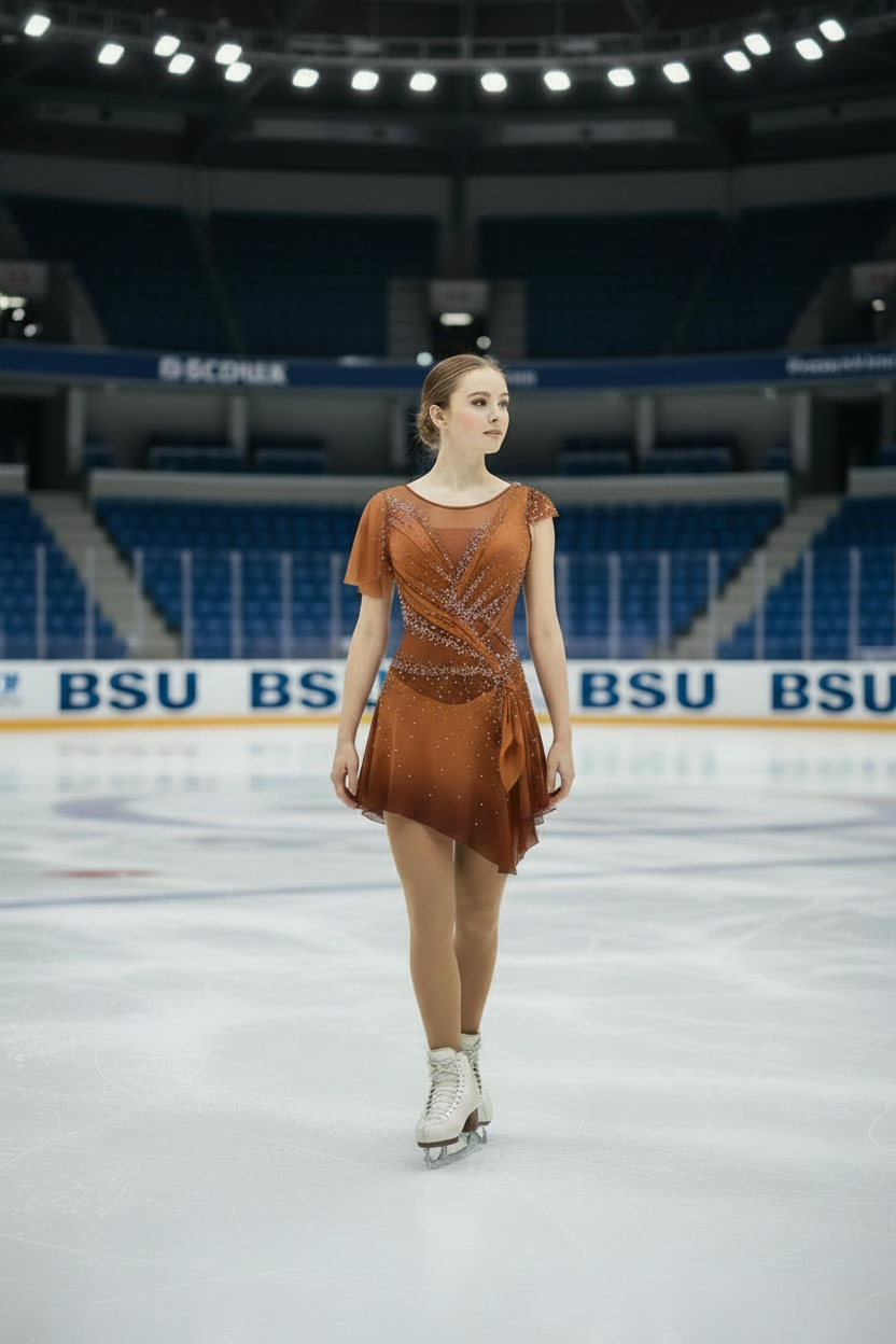beaded figure skating dresses Flora Royal Beaded- Patinage Artistique