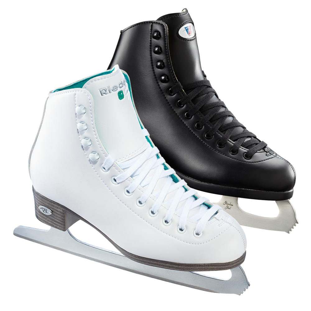Riedell 10 Opal Youth Ice Skates - Recreational Figure Skates With Stainless Steel Spiral Blades For Kids