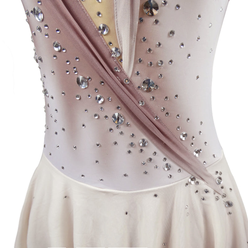 Gray figure skating dress online