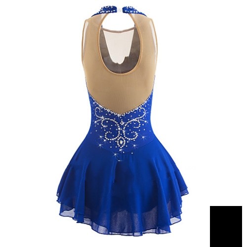 Competition Figure Skating Dress Halter Style Royal with Crystals ...