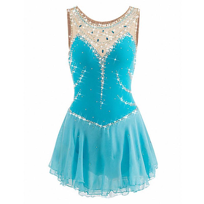 Competition Figure Skating Dress Sleeveless with Crystals BSU2002 ...