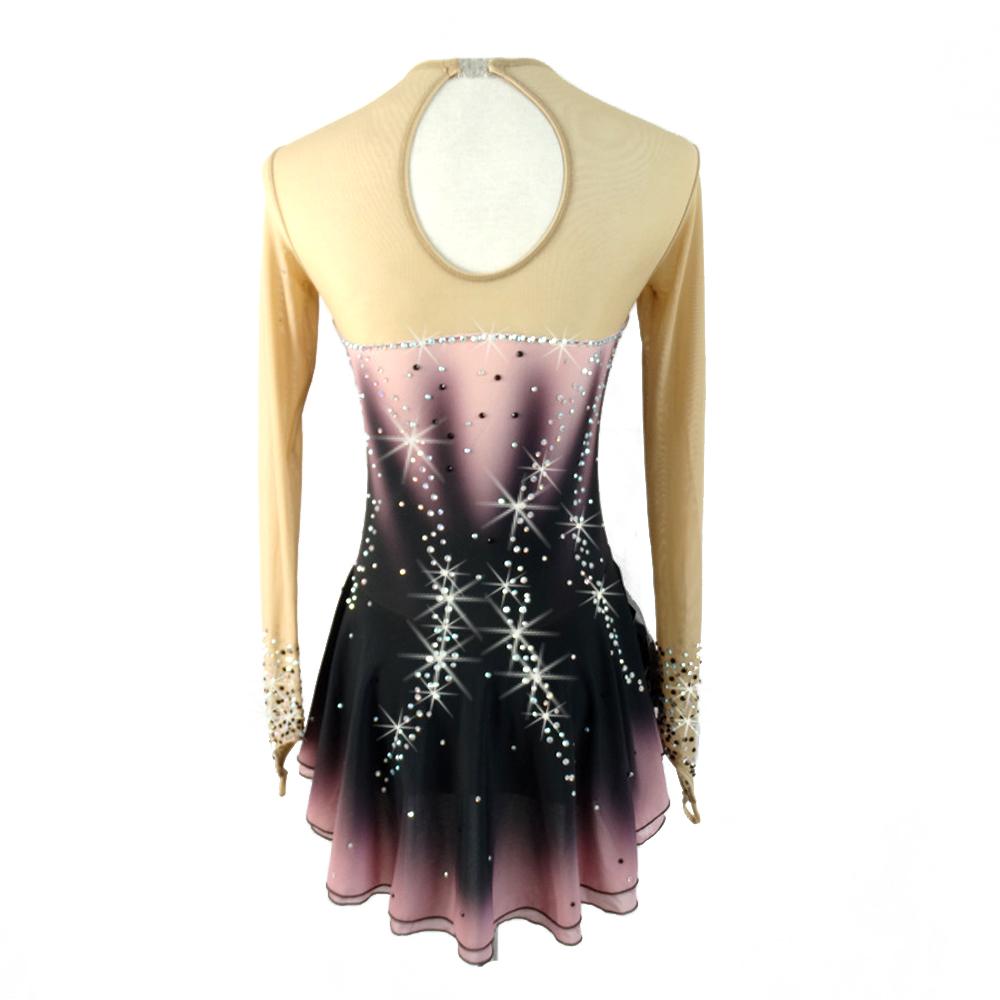 brown figure skating dress Caitlyn Faux Fur Trim Dress In Burgundy – The Walk in Wardrobe main image 1