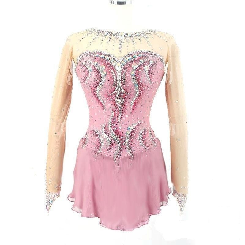 Light pink figure skating dress on sale