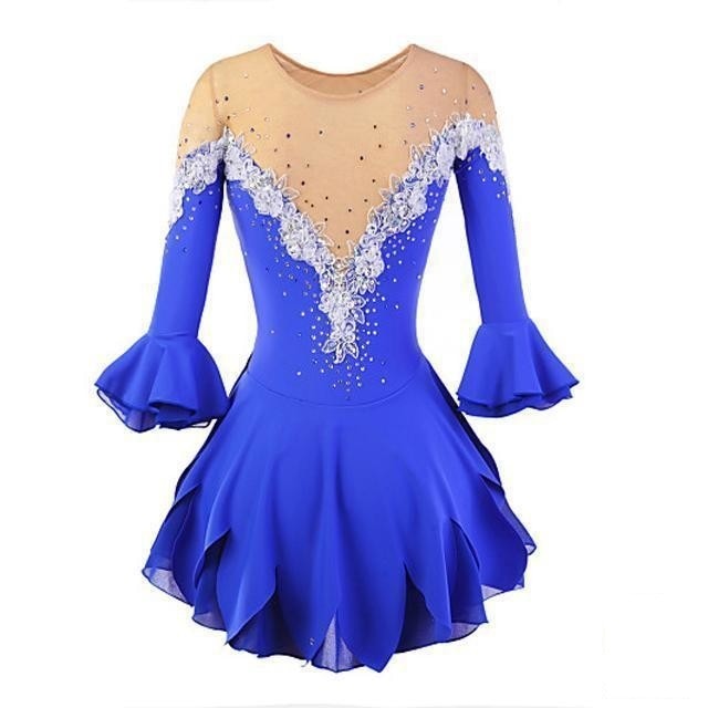 Competition Figure Skating Dress Royal Blue Long Sleeves BSU3182 – Boutique  Step Up