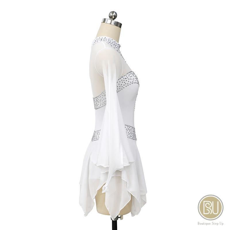 Competition Skating Dress Soft & Flowy Long Sleeves Handkerchief Skirt –  Boutique Step Up