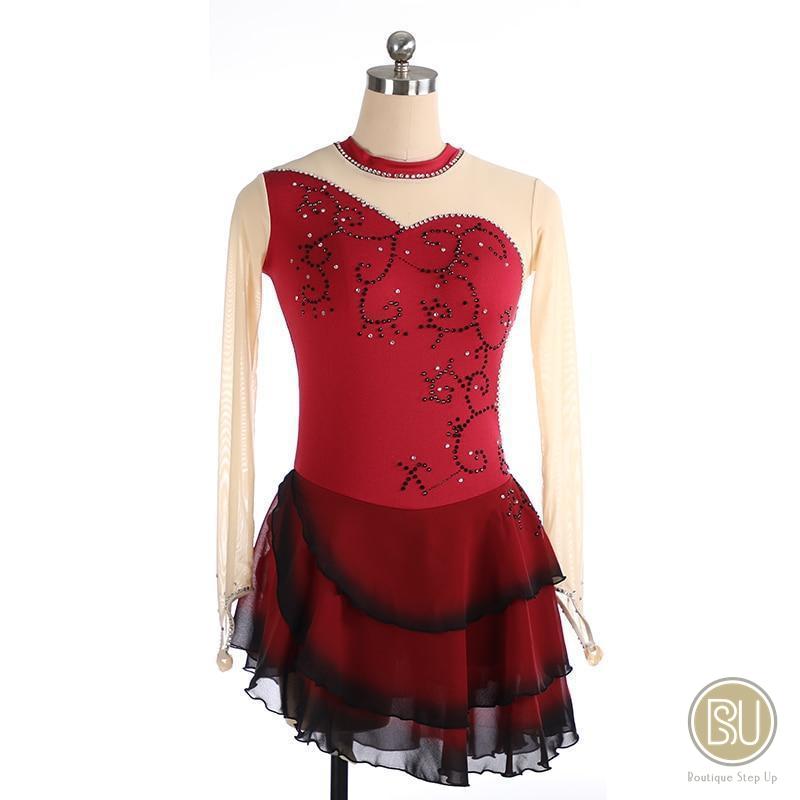 Competition Skating Dress Spanish Theme Black Red – Boutique Step Up
