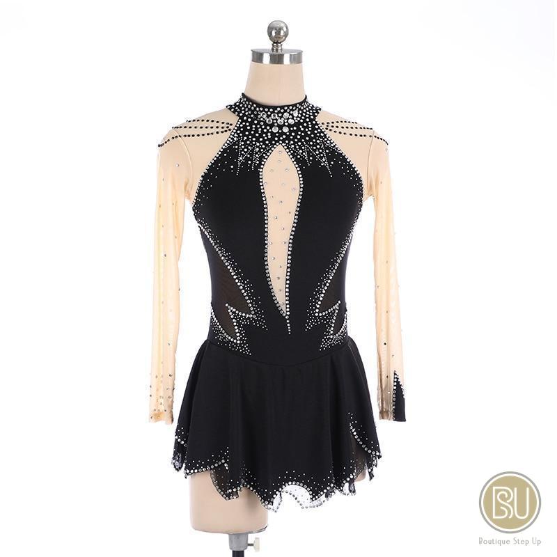 Black Figure Skating Dresses, Catsuit, & Skatewear  Boutique Step Up