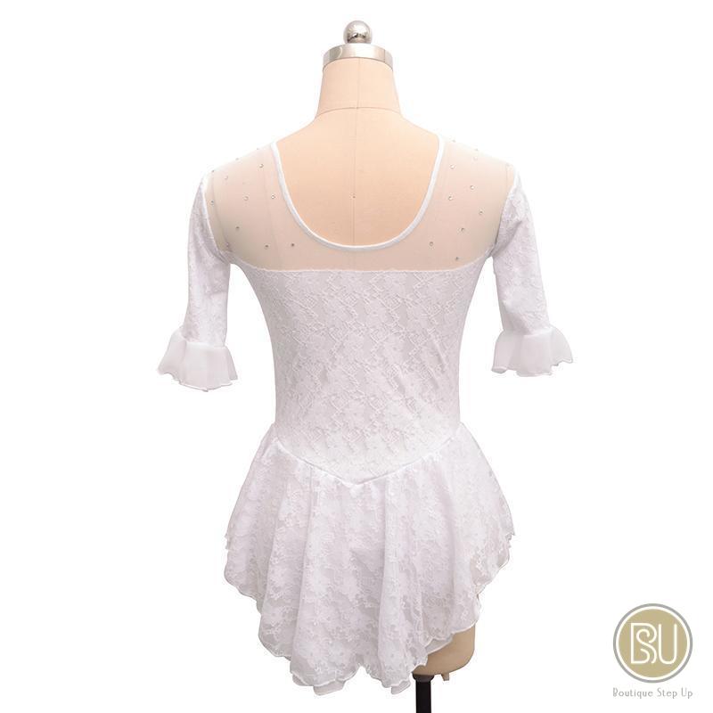 white lace figure skating dress Figure Skating Dress Lined Lace, SU45124 – Boutique Step Up