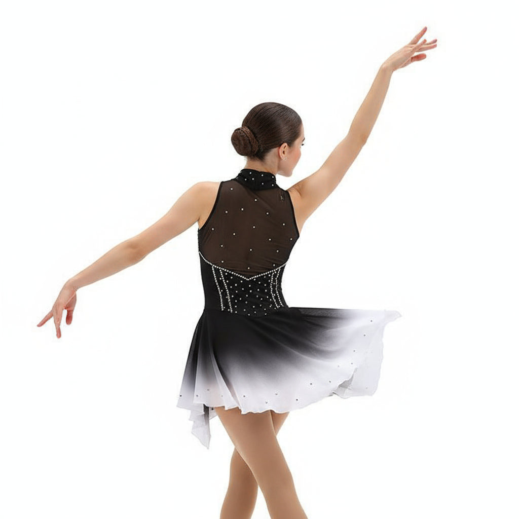 Figure Skating Dress Rhinestones Black Ombre BSU46318 Boutique Step Up Figure Skating Dress Rhinestones Black Ombre BSU46318 Boutique Step Up