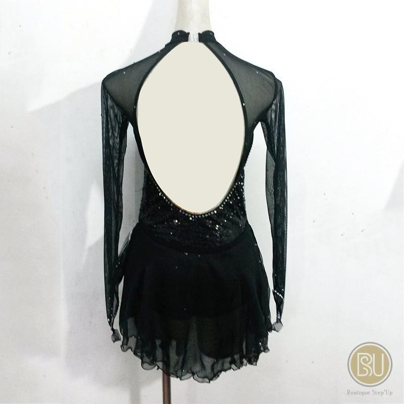 blue dress for baby girl Ice Skating Dresses Performance Black with long sleeves, BSU11721 –  Boutique Step Up