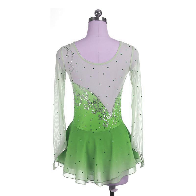 Lime Green Ombre Competition Skating Dress Crystal Design BSU12062.LG –  Boutique Step Up